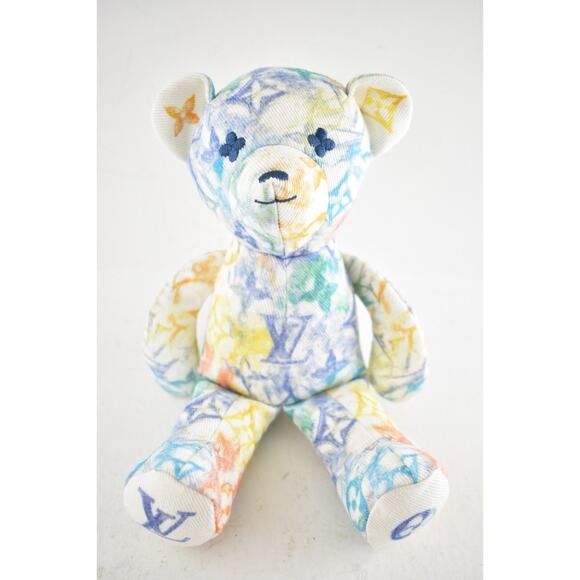 Louis Vuitton Unicef Doudou Pastel Monogram Watercolor Multicolor Teddy Bear - Picture 2 of 16